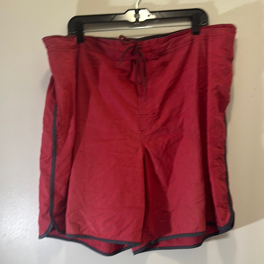 George Red and Gray Swim Trunks Quick-Drying Relaxed Fit